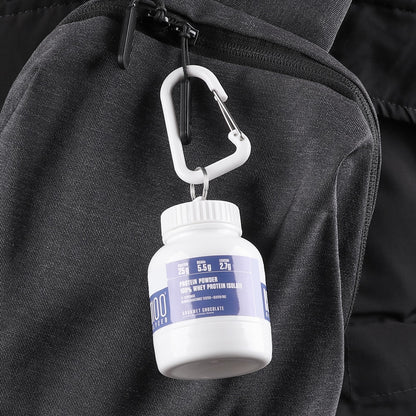 100 ML Mini Portable Protein Powder Bottle With Keychain - Bodybuilders Gift